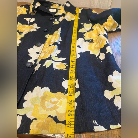 Emma James navy floral jacket, size 16W - Picture 5 of 8